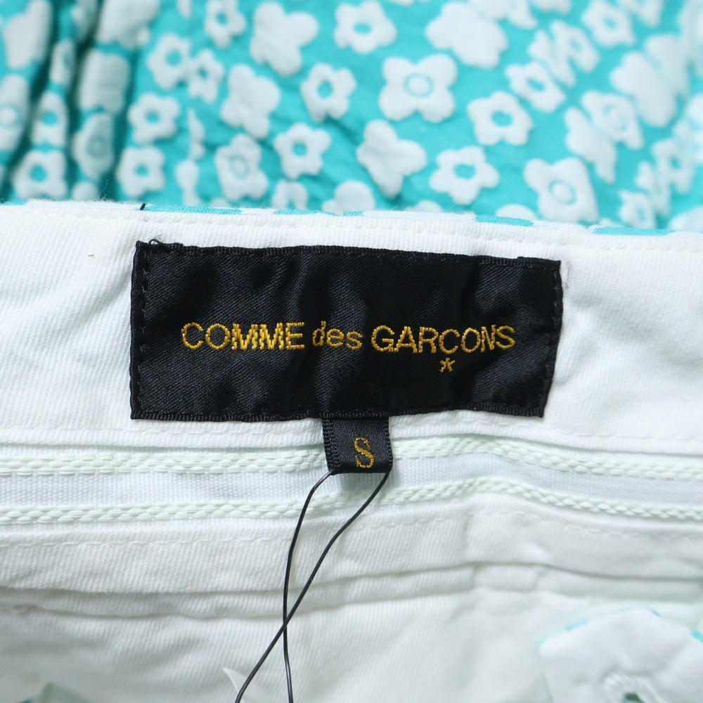 COMME des GARCONS(コムデギャルソン) 13SS 花柄 タックパンツ ショートパンツ インディゴ/ホワイト レディース GK-P002 AD2012