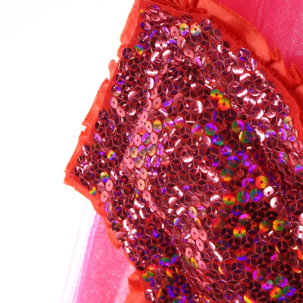 COMME des GARCONS(コムデギャルソン) 17SS スパンコールパッチ ナイロン チュール プリーツスカート ピンク レディース GB-S028 AD2017