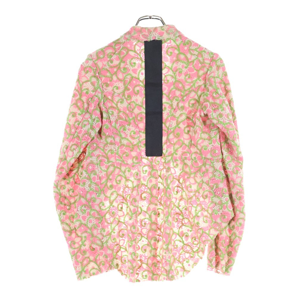 COMME des GARCONS(コムデギャルソン) 23SS フラワー刺繍 テーラードジャケット ピンク レディース GM-J009