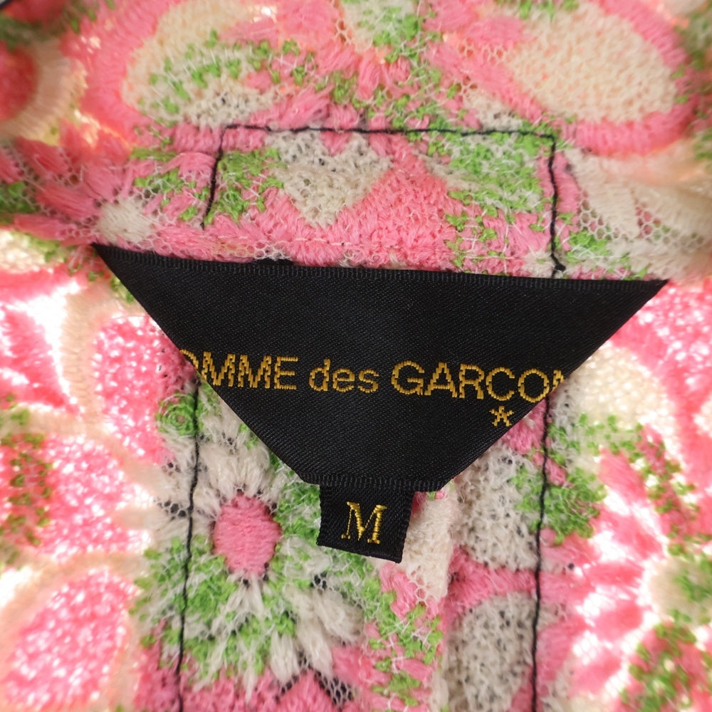 COMME des GARCONS(コムデギャルソン) 23SS フラワー刺繍 テーラードジャケット ピンク レディース GM-J009