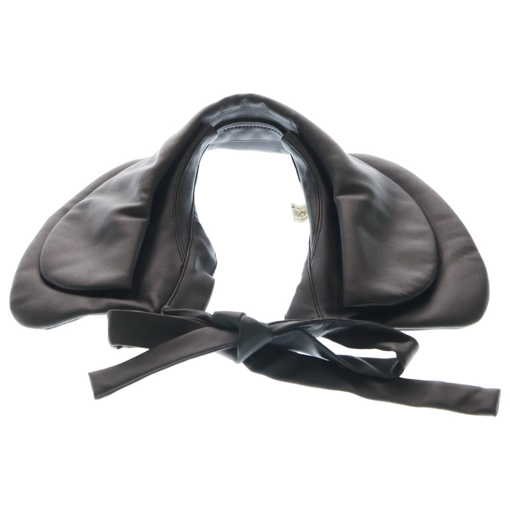 COMME des GARCONS(コムデギャルソン) 16AW カットオフノーカラー アセテート フェイクレザー チョーカー ブラック レディース GR-B010