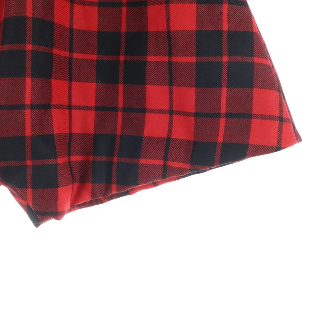 COMME des GARCONS(コムデギャルソン) 10AW タータンチェック ウールサルエルショートパンツ レッド レディース GF-P048