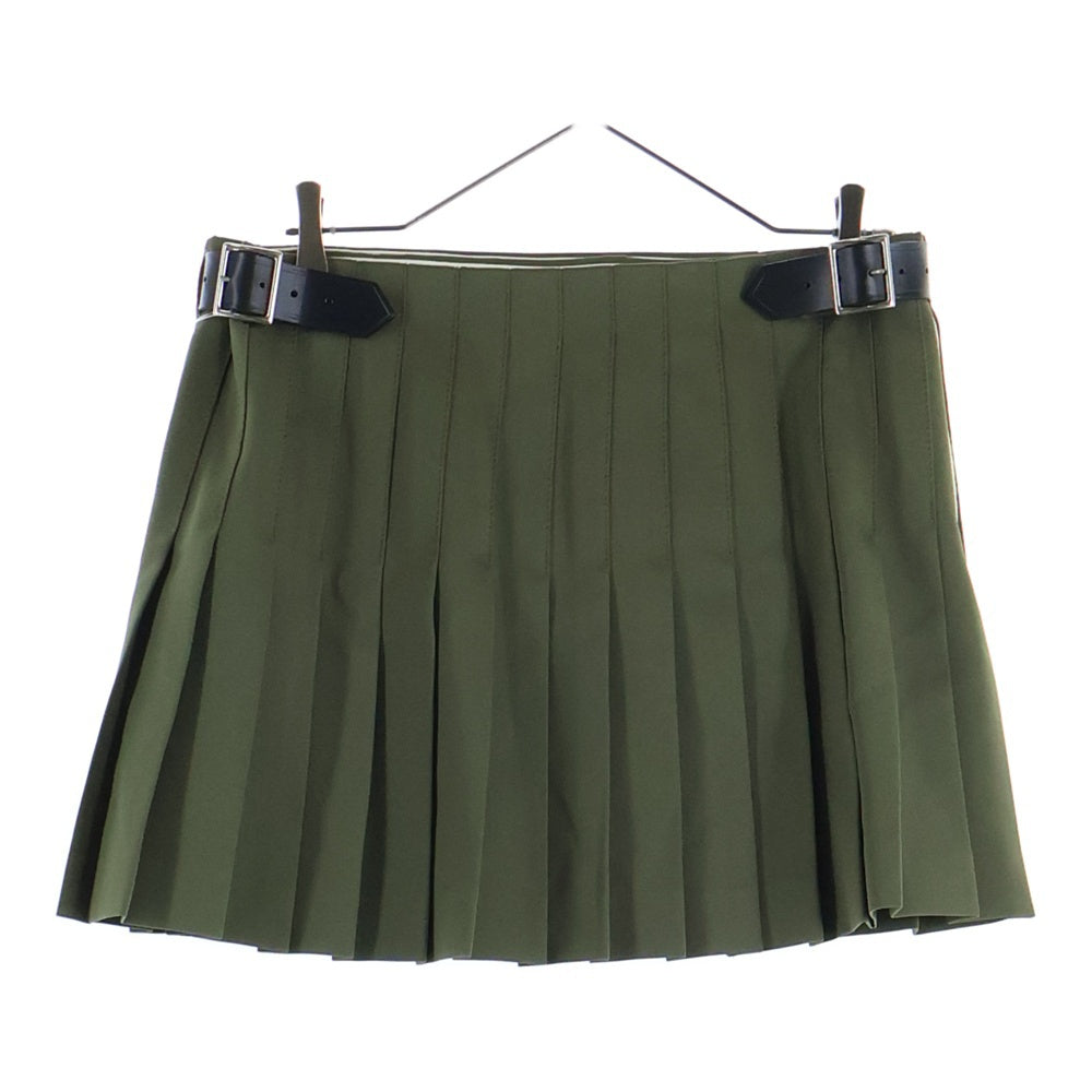 COMME des GARCONS(コムデギャルソン) 09AW プリーツ ベルテッド ラップスカート カーキ レディース GD-S019