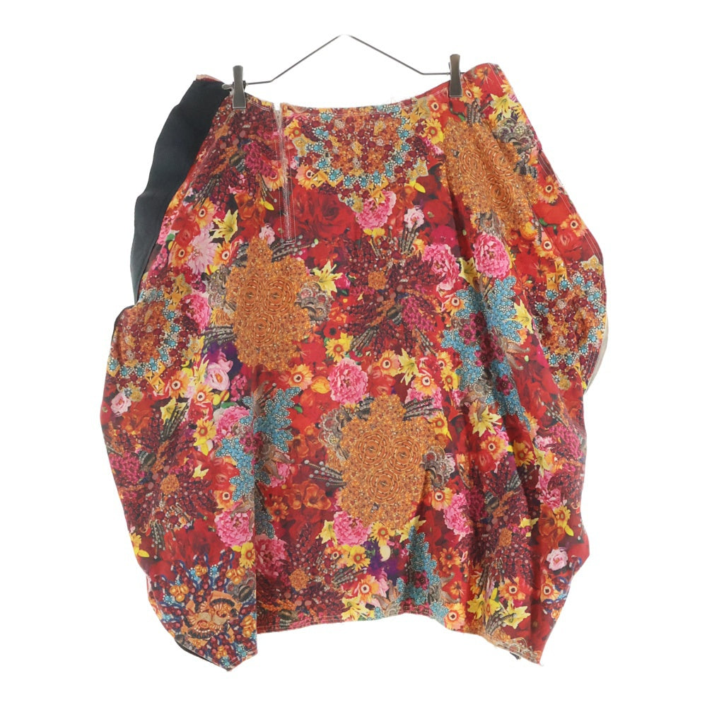 COMME des GARCONS(コムデギャルソン) 04SS アブストラクト期 変形 立体裁断 フラワー総柄 ベルスカート レディース マルチ GM-S020
