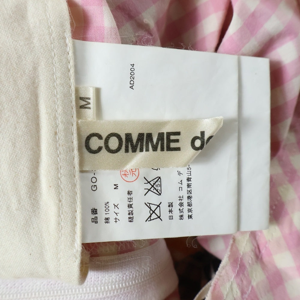 COMME des GARCONS(コムデギャルソン) 05SS ピンクパンサー期 ギンガムチェック パッチ 再構築 サーキュラースカート マルチ レディース GO-S081 AD2004