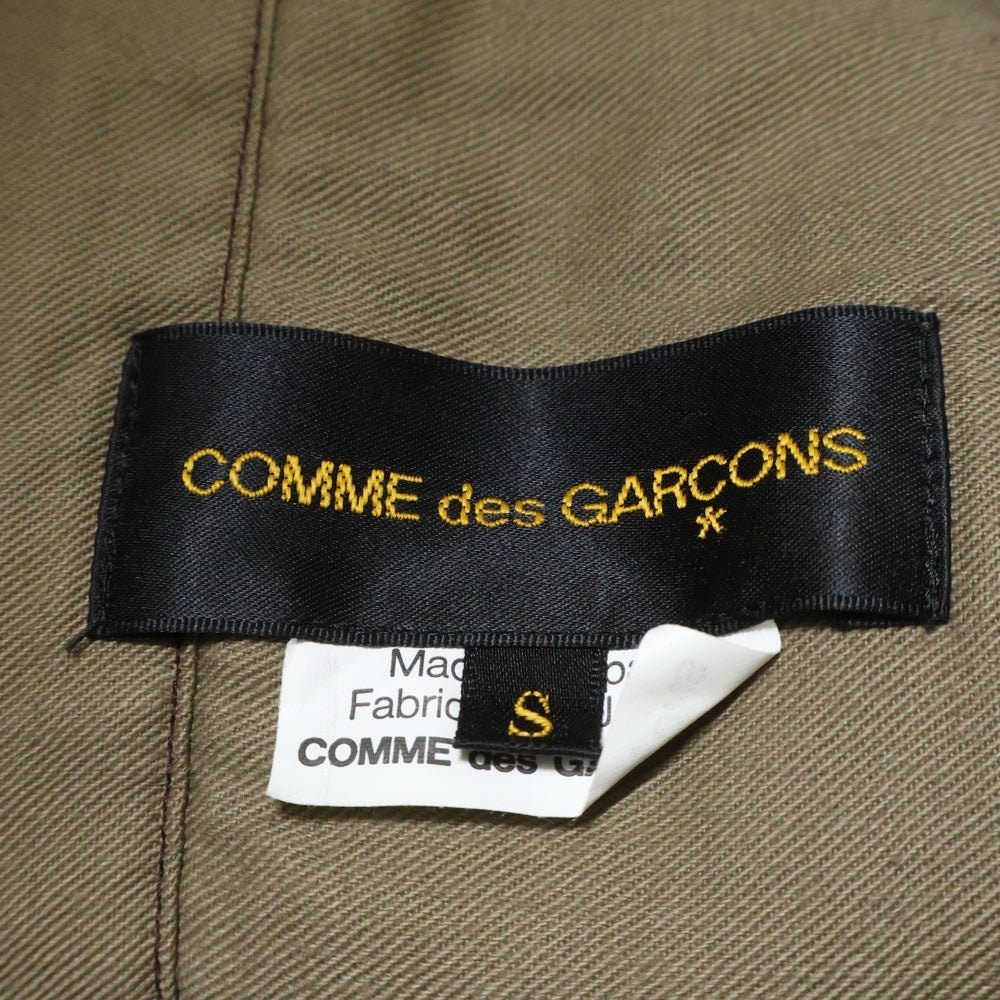 COMME des GARCONS(コムデギャルソン) 09AW チェックブランケット ドッキングコート ベージュ/ボルドー レディース GD-C011