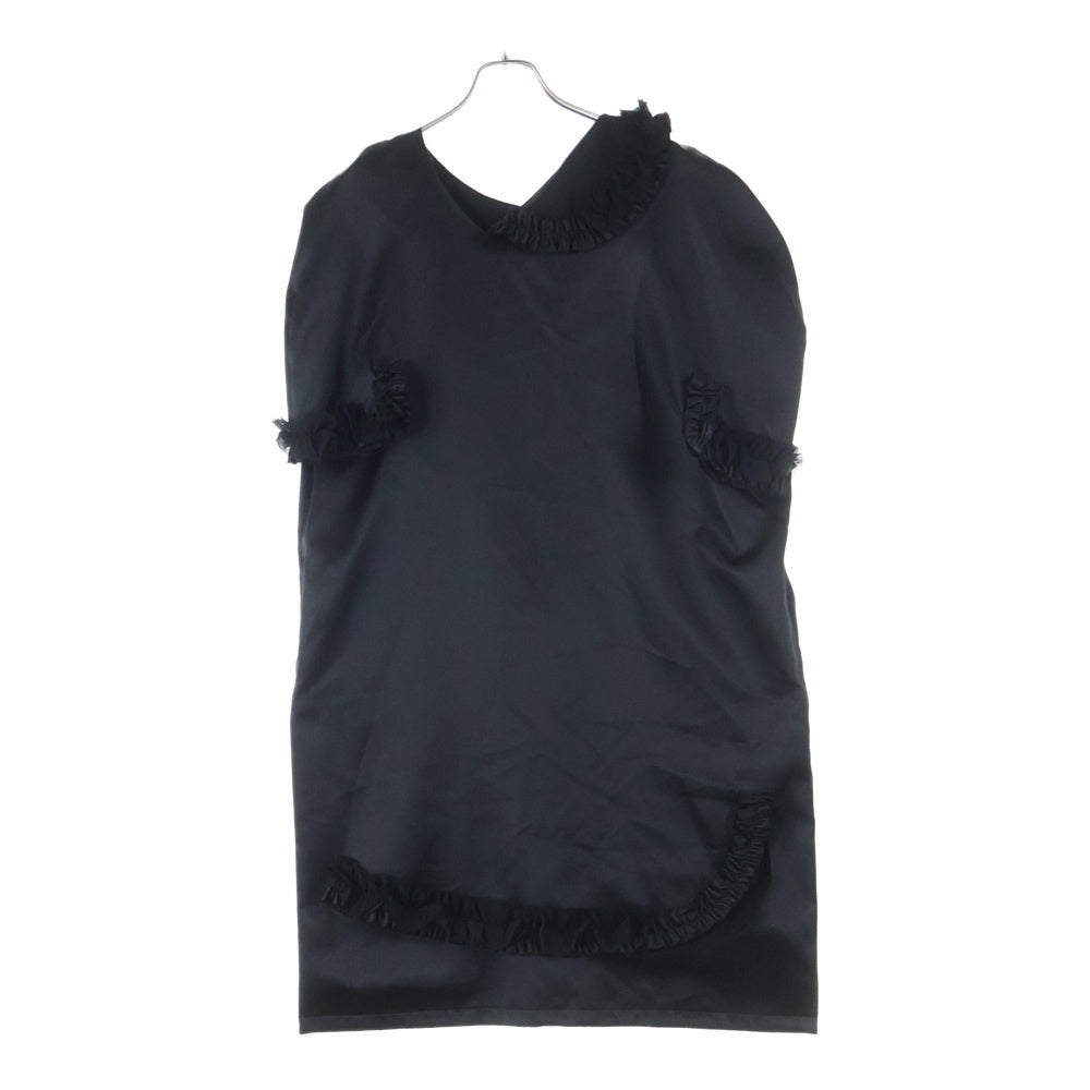 COMME des GARCONS(コムデギャルソン) 14SS フリル 変形 アシンメトリー ワンピース ブラック レディース GM-O008 AD2013