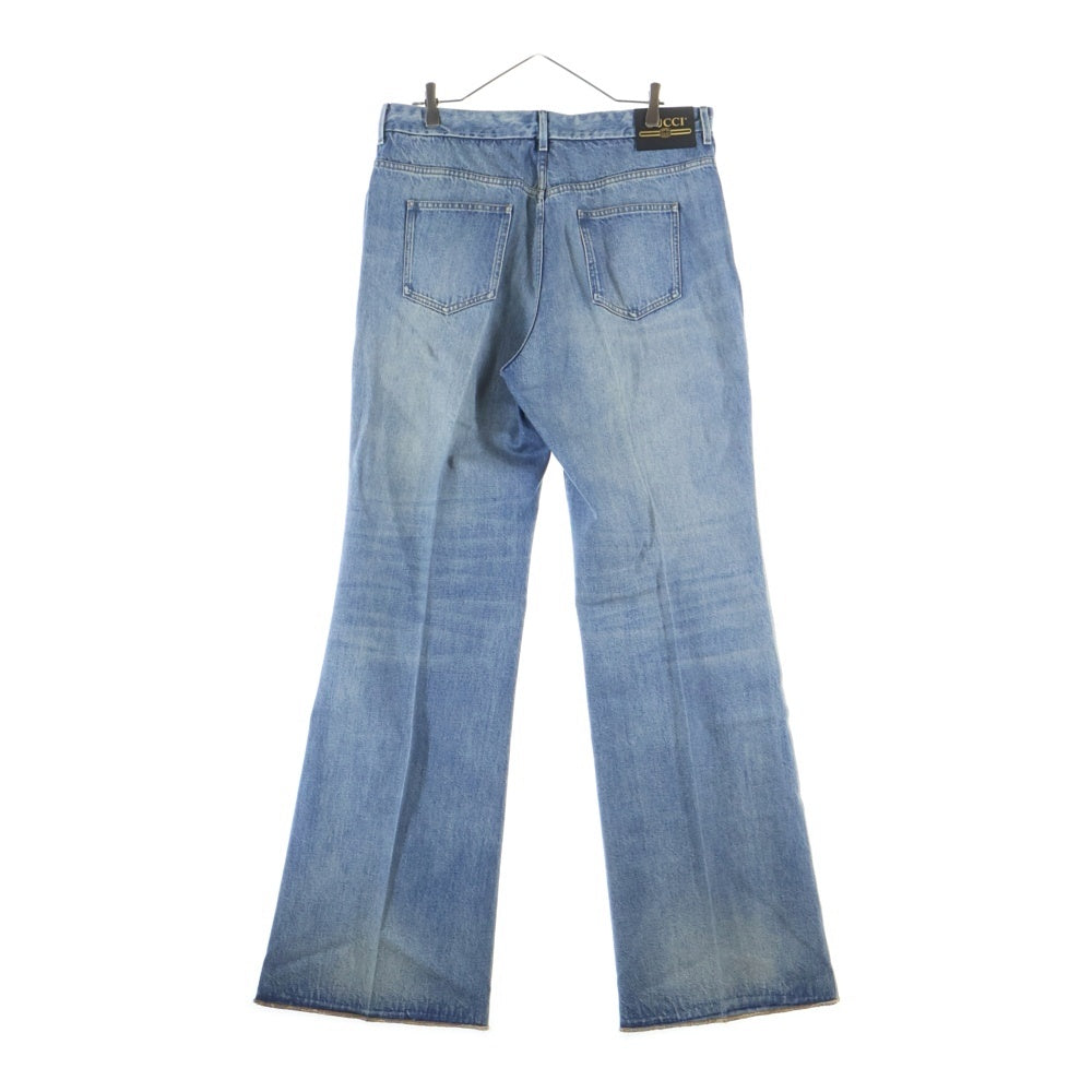 GUCCI(グッチ) オーガニックデニム ウォッシュド加工 センタープレス