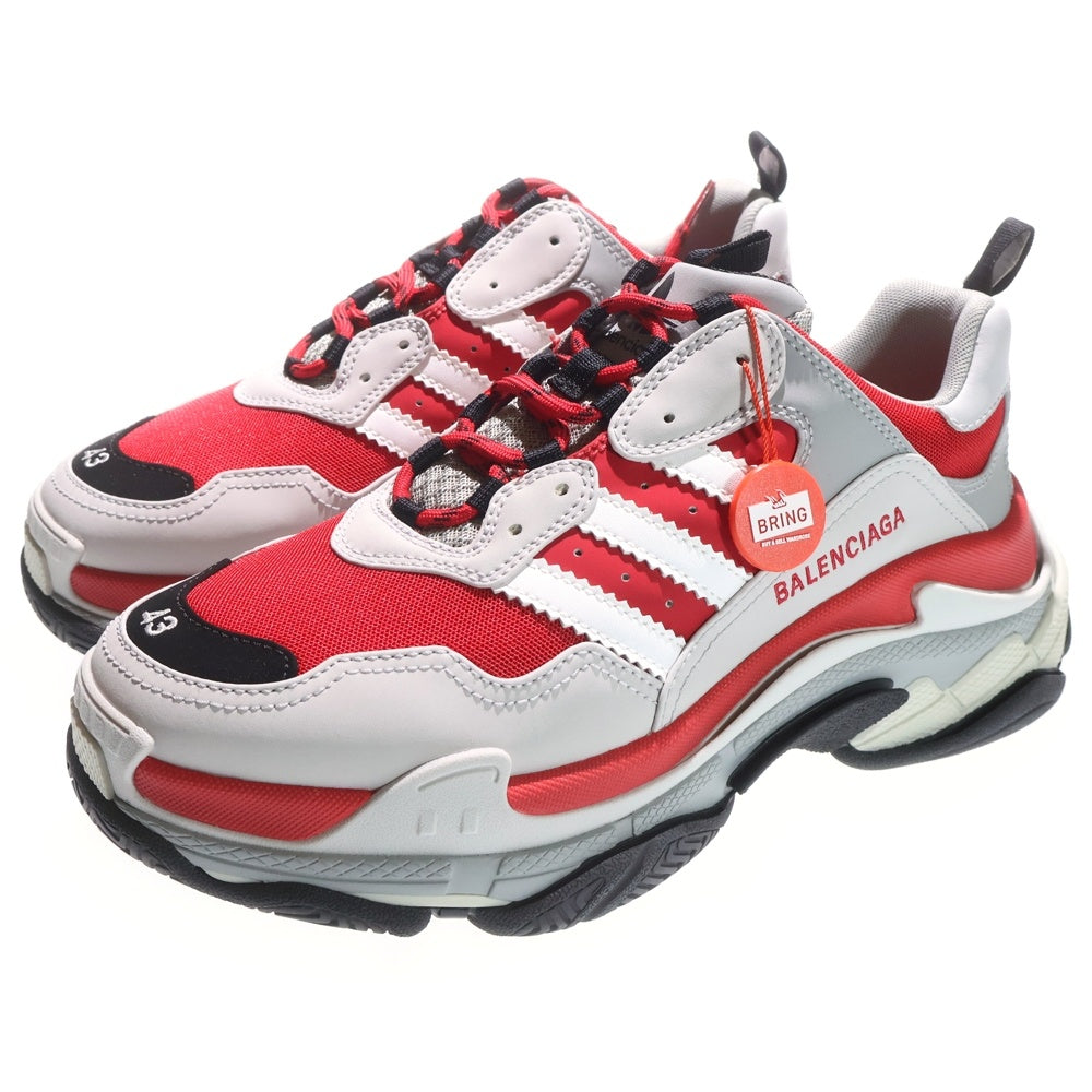 BALENCIAGA(バレンシアガ) ×adidas TRIPRE S アディダス トリプルS ローカットスニーカー レッド/グレー 593994