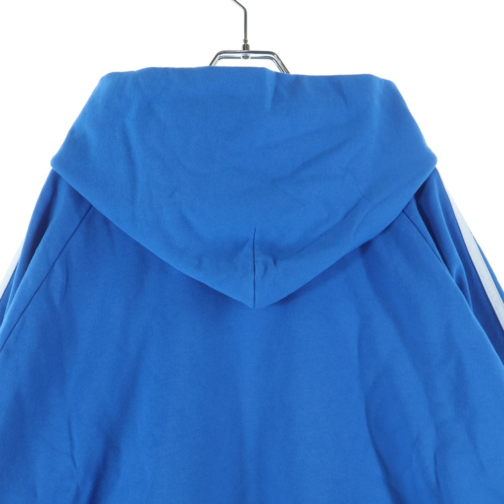 BALENCIAGA(バレンシアガ) 22AW ×adidas HOODIE LARGE FIT アディダス トレフォイルロゴ ラージフィット プルオーバーパーカー スウェットフーディ ブルー 729322 TNVN2