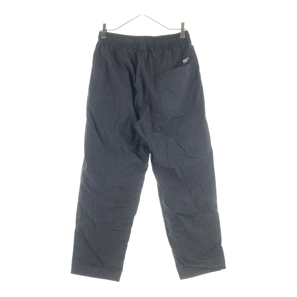 WTAPS(ダブルタップス) 25AW SDDT2001 TROUSERS COTTON WEATHER バックロゴパッチ チェック ナイロンパンツ ブラック 252WVDT-PTM06