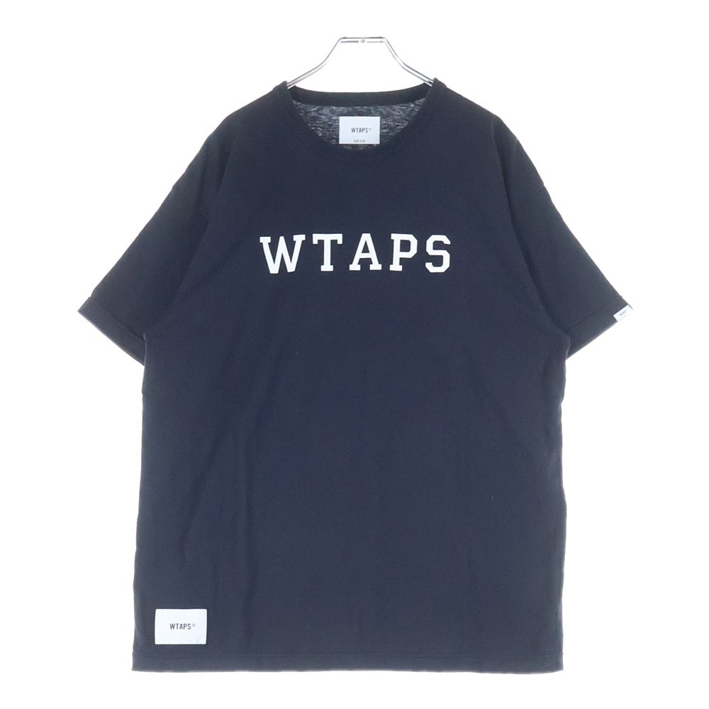 WTAPS(ダブルタップス) 25SS ACADEMY 01/SS/CTPL アカデミーロゴ クルーネック半袖Tシャツ カットソー ネイビー 251ATDT-CSM19