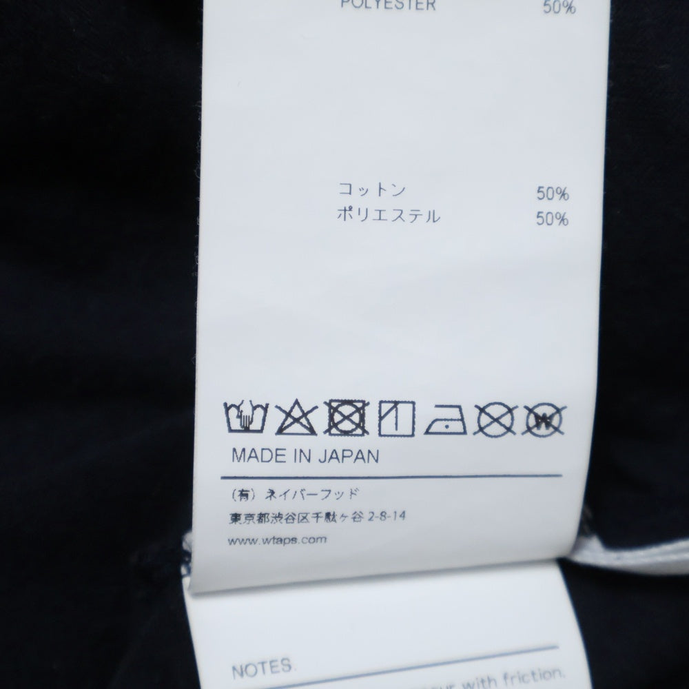 WTAPS(ダブルタップス) 25SS ACADEMY 01/SS/CTPL アカデミーロゴ クルーネック半袖Tシャツ カットソー ネイビー 251ATDT-CSM19