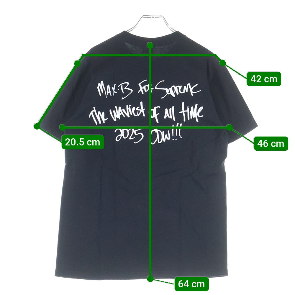 SUPREME(シュプリーム) 25SS Max B Tee マックスB フォトプリント クルーネック半袖Tシャツ カットソー ブラック