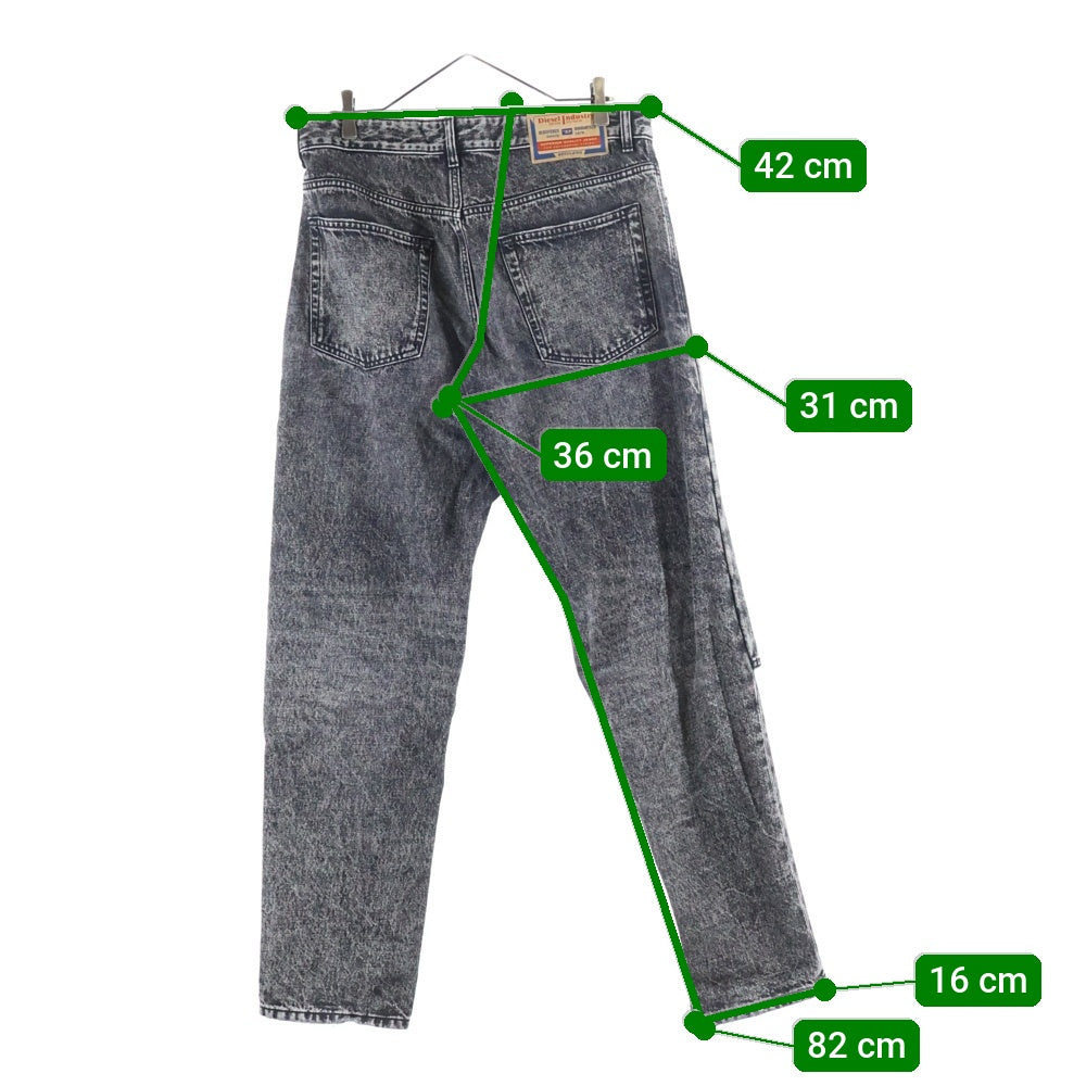 DIESEL(ディーゼル) D-MALON-S ウォッシュド加工 デニムパンツ ブラック A14773