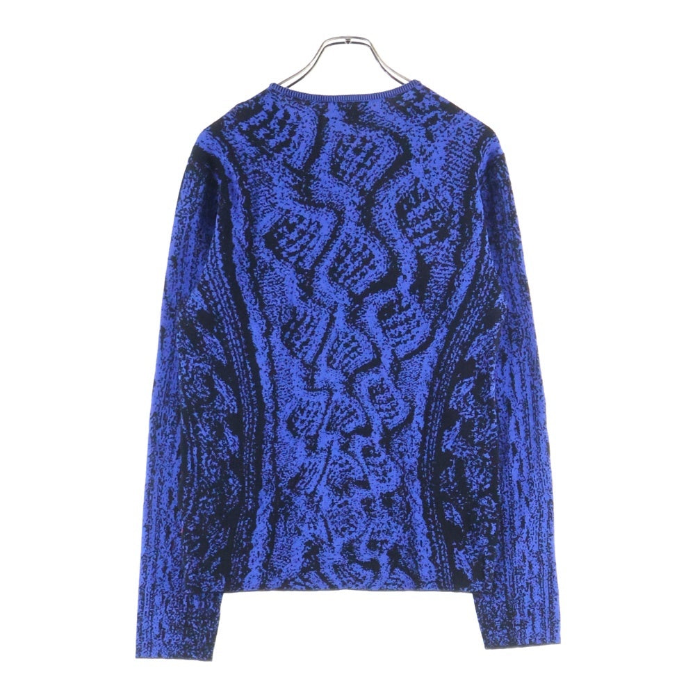 DIESEL(ディーゼル) K-MASTICE ジャガード クルーネック ニットセーター ブルー A17551