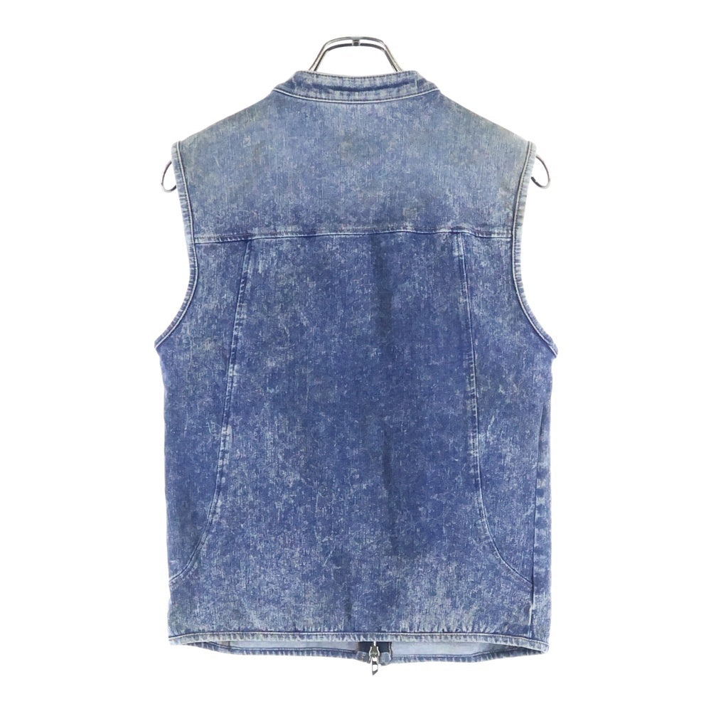 DIESEL(ディーゼル) D-NATA-FSE セカンドスキン ジップアップ デニムベスト インディゴ A13881