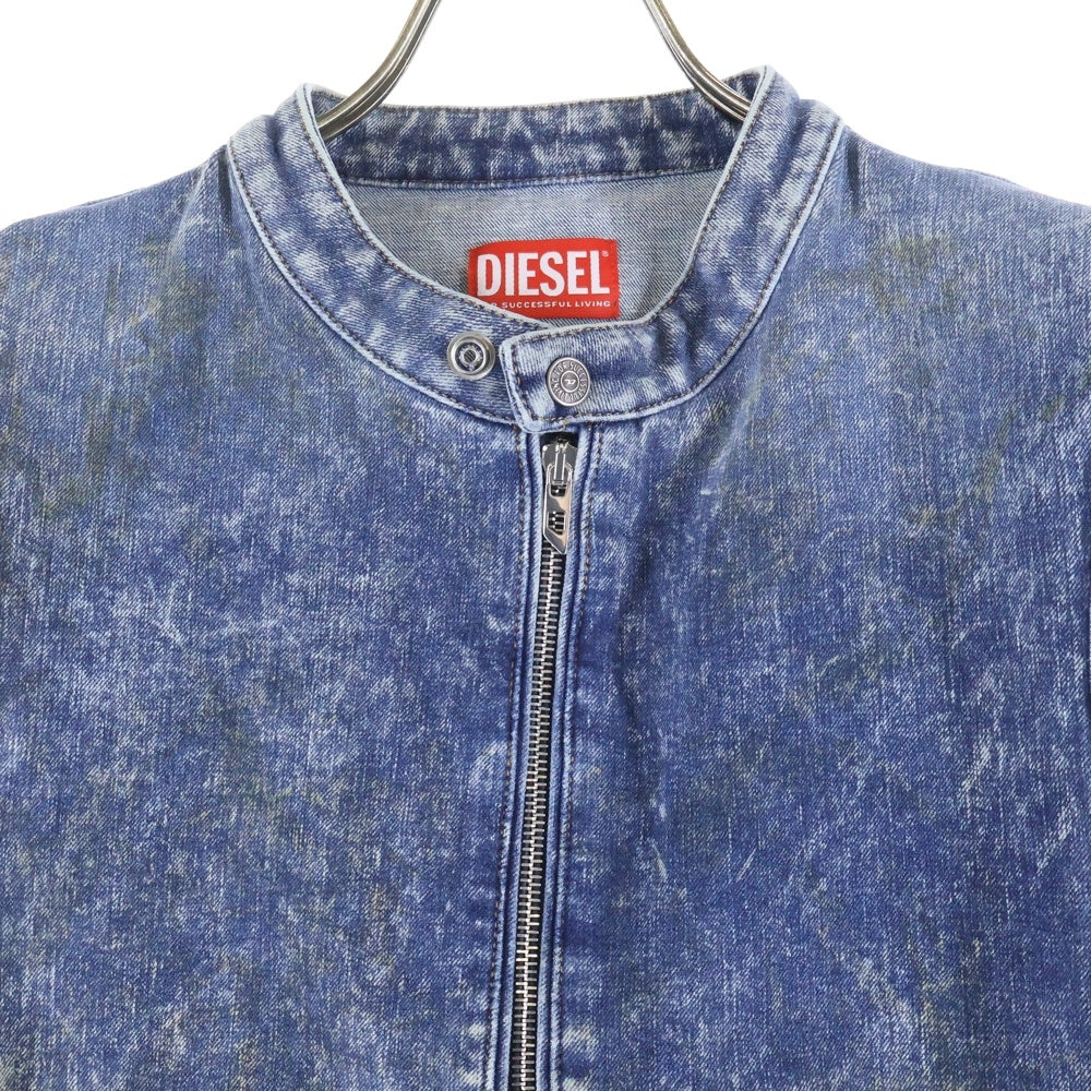 DIESEL(ディーゼル) D-NATA-FSE セカンドスキン ジップアップ デニムベスト インディゴ A13881