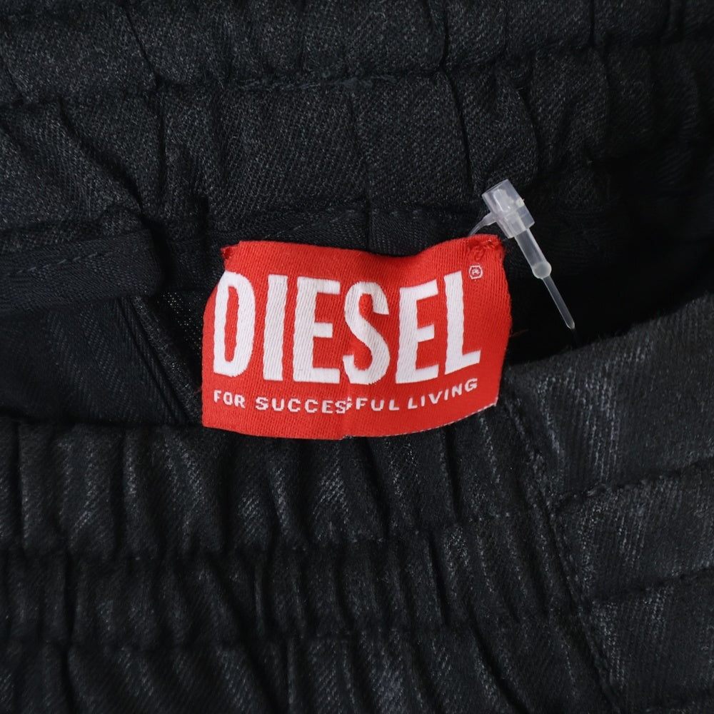 DIESEL(ディーゼル) P-CLAYS コーティング スラックスロングパンツ ブラック A16063