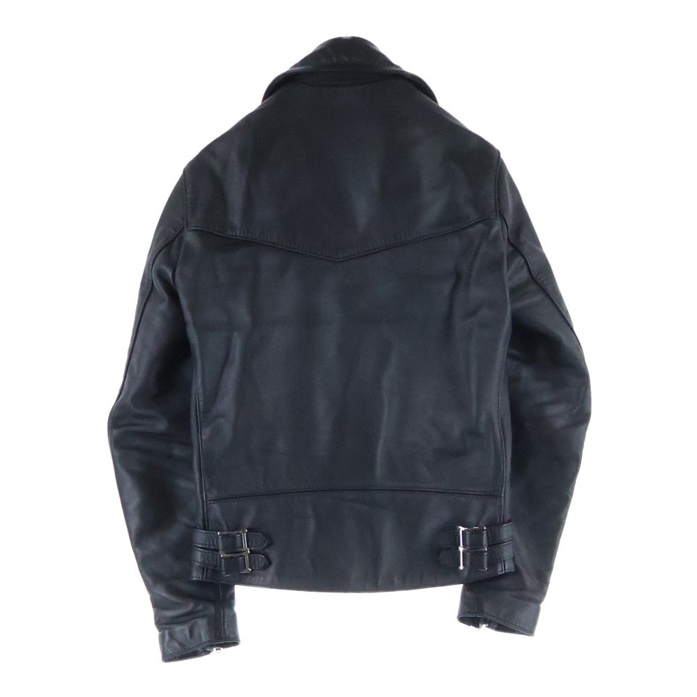 Lewis Leathers(ルイスレザー) LIGHTNING TIGHT FIT ライトニング タイトフィット スクエアパッチ ホースハイド ダブルライダースジャケット ブラック 402T