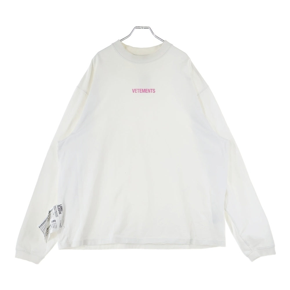VETEMENTS(ヴェトモン) 22SS Logo L/S Tee ロゴプリント 長袖Tシャツ ロンT ホワイト UE52TR280W