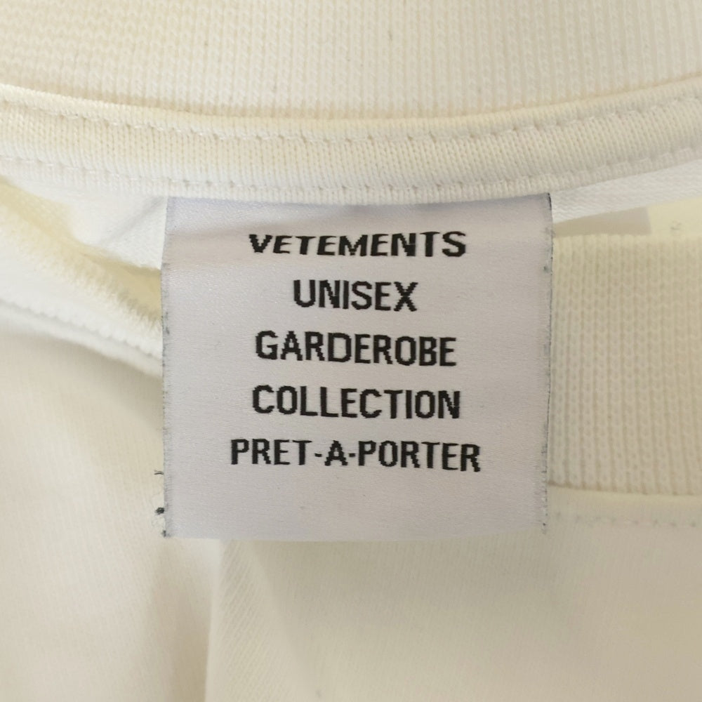 VETEMENTS(ヴェトモン) 22SS Logo L/S Tee ロゴプリント 長袖Tシャツ ロンT ホワイト UE52TR280W