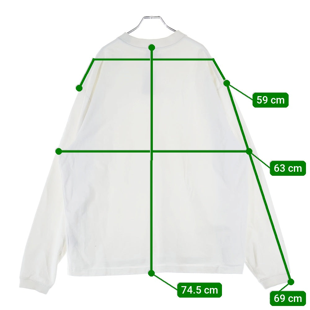 VETEMENTS(ヴェトモン) 22SS Logo L/S Tee ロゴプリント 長袖Tシャツ ロンT ホワイト UE52TR280W