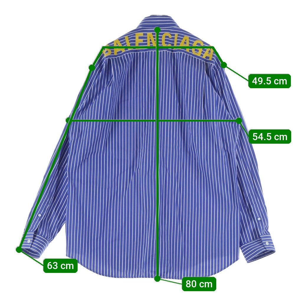 BALENCIAGA(バレンシアガ) 19AW Back Logo Stripe Shirts バックロゴ
