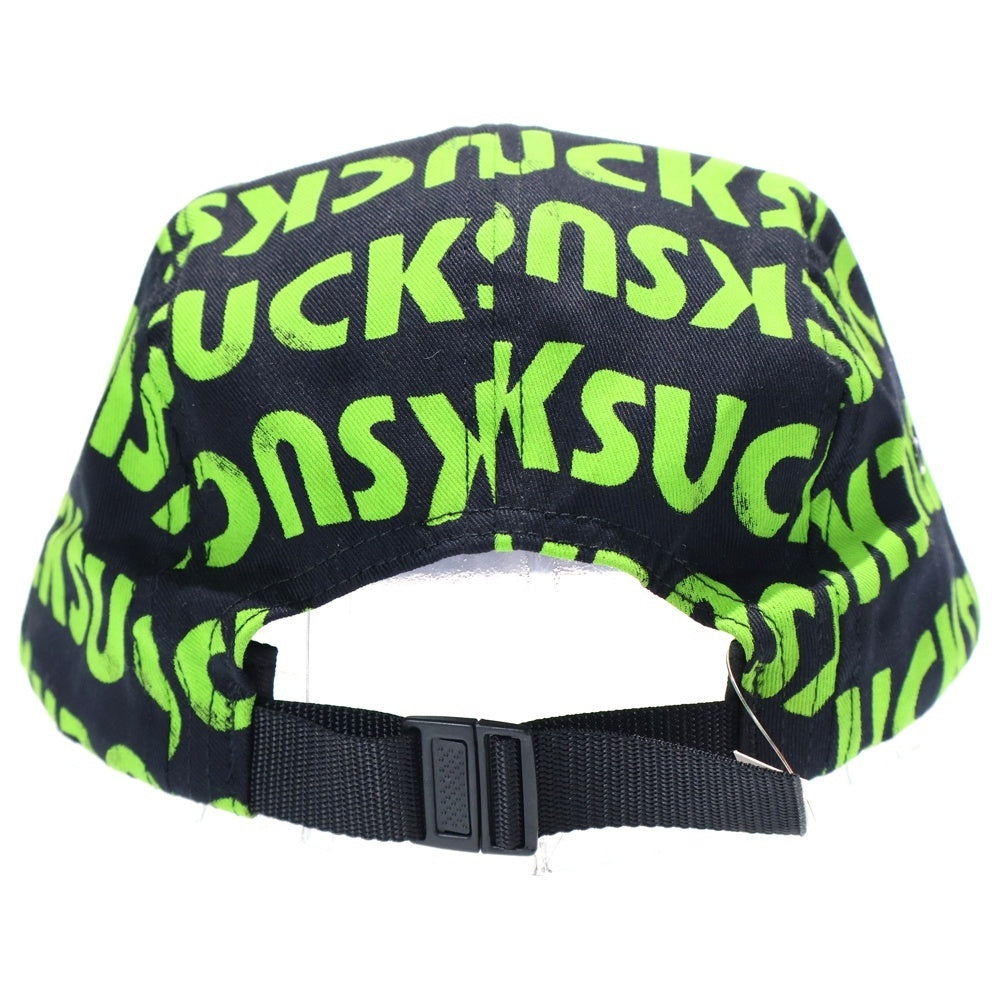SUPREME(シュプリーム) 16AW Suck Camp Cap 総柄 ボックスロゴ サック キャンプキャップ 帽子 グリーン/ブラック