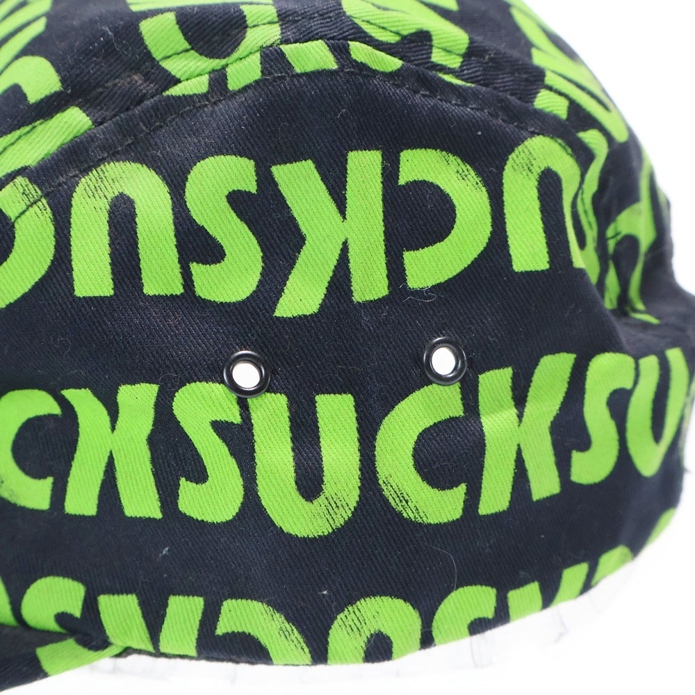 SUPREME(シュプリーム) 16AW Suck Camp Cap 総柄 ボックスロゴ サック キャンプキャップ 帽子 グリーン/ブラック