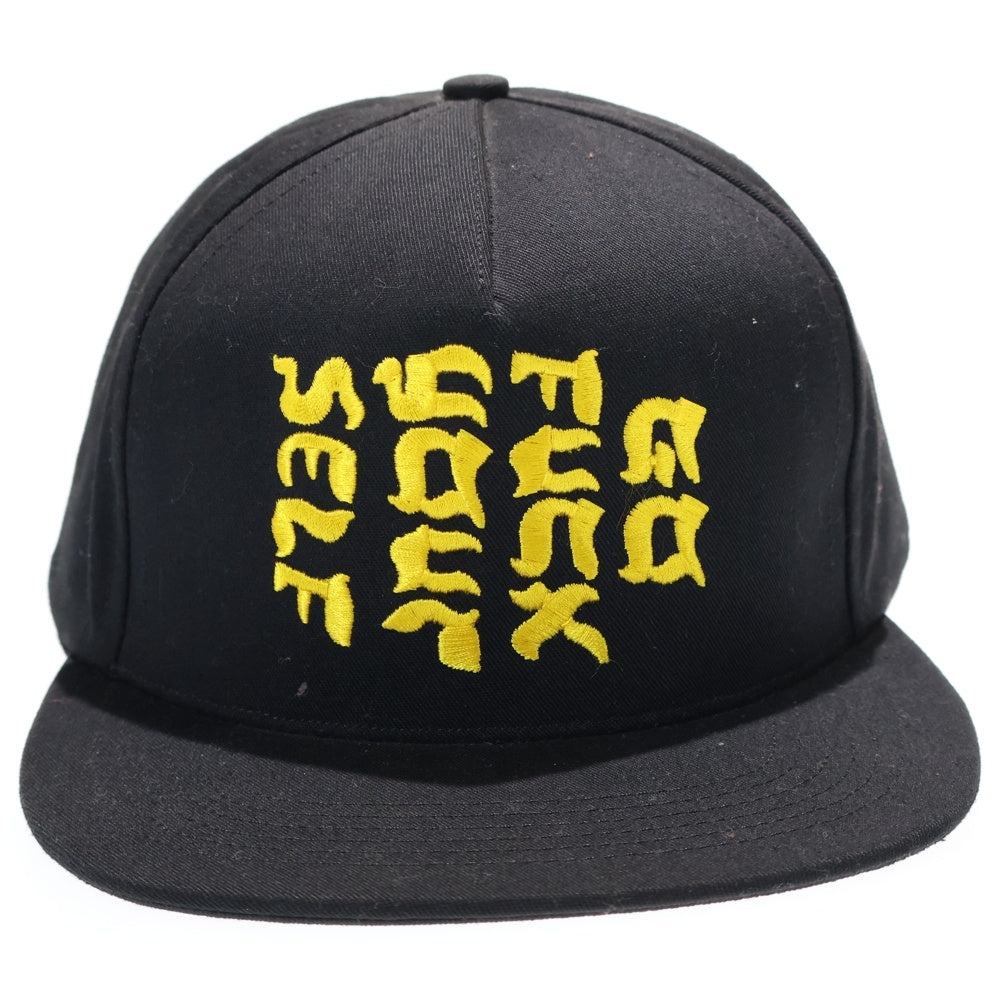 SUPREME(シュプリーム) 17SS Go Fuck Yourself 5Panel フロントエンブロイダリー 5パネルキャップ 帽子 ブラック/イエロー