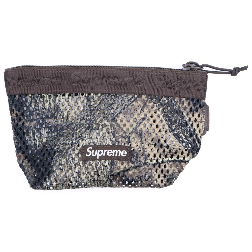 SUPREME(シュプリーム) 24SS Mesh Mini Pouch TrueTimber Kanati Camo メッシュ トゥルーティンバー カナティ カモ ミニポーチ ブラウン