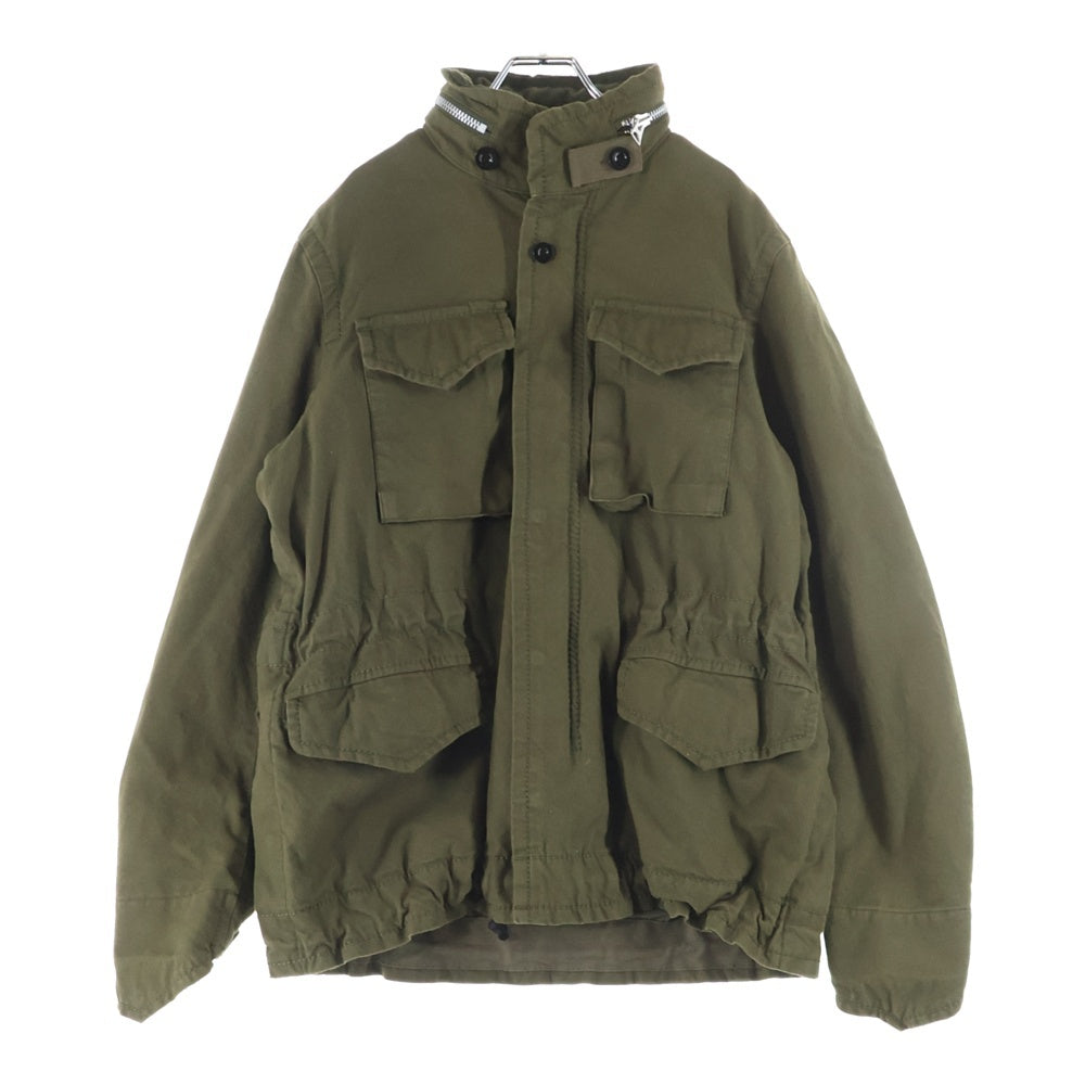 Sacai(サカイ) 22SS Wool Surge Mix Blouson ウールサージミックスブルゾン チェックライニング ミリタリージャケット カーキ 22-02928M