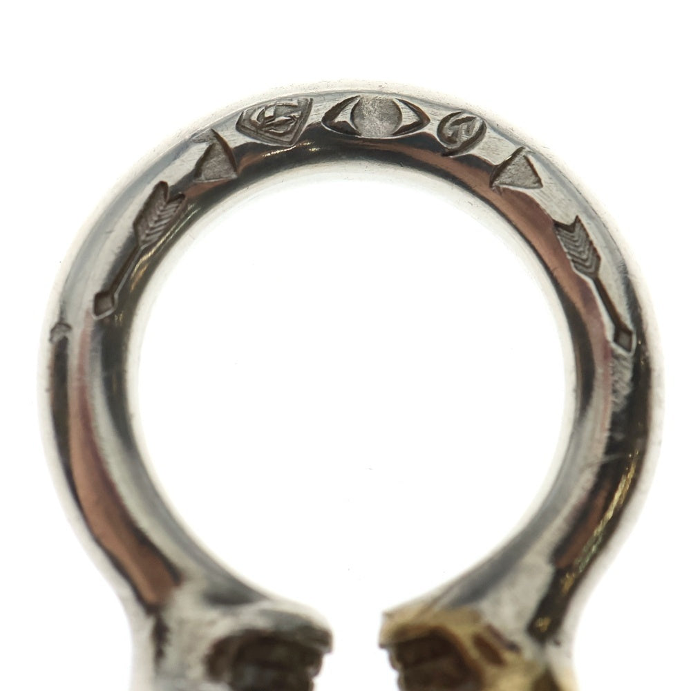 STOP LIGHT(ストップライト) 2 Skull With One Side K18 Skull Custom 2スカル K18カスタム リング シルバー/ゴールド