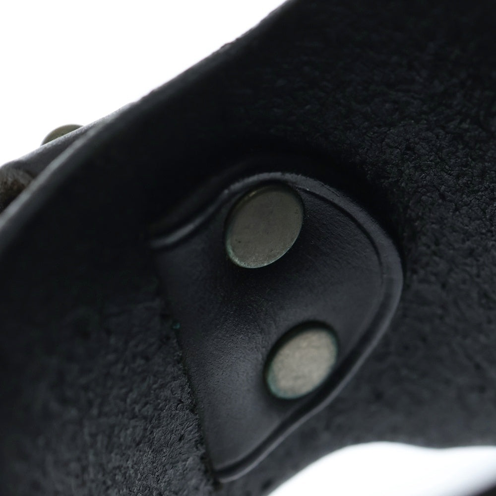 STOP LIGHT(ストップライト) Sunrise Studs Leather Bracelet サンライズスタッズ レザー ブレスレット ブラック/レッド