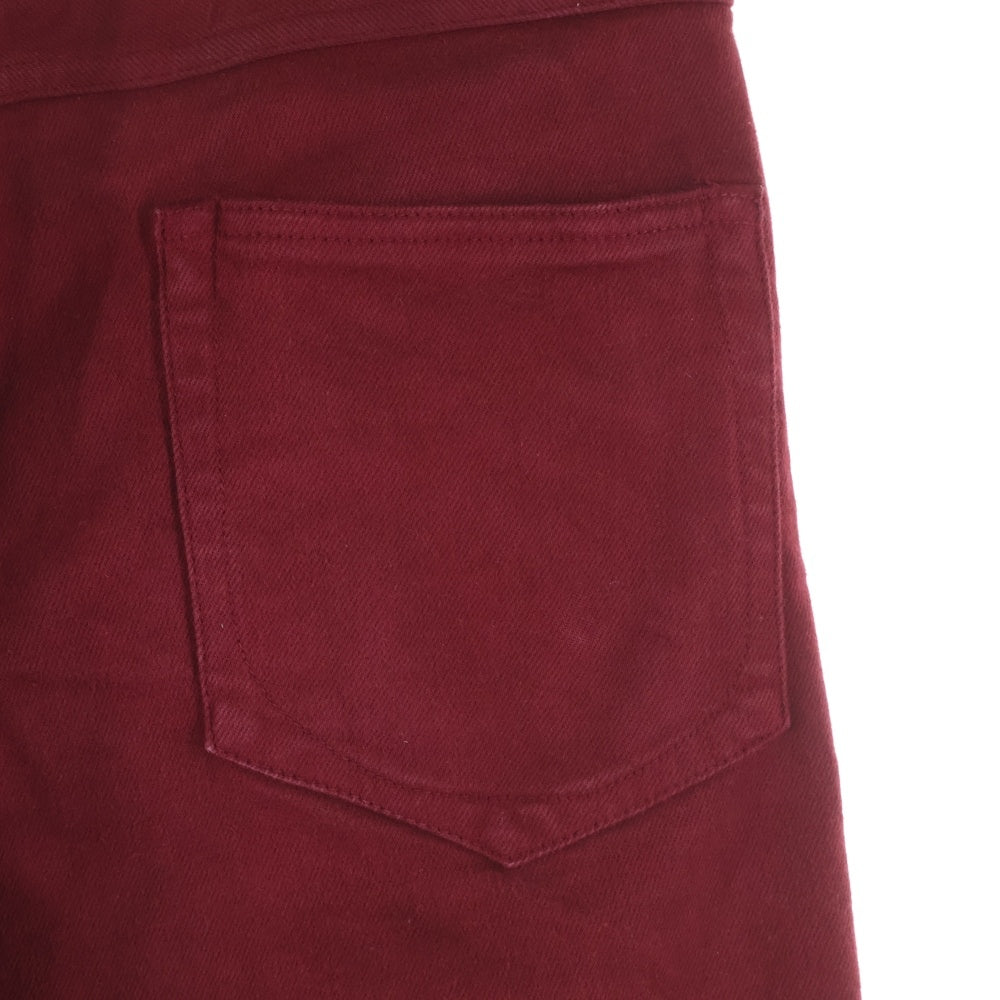 ISAMU KATAYAMA BACKLASH(イサムカタヤマバックラッシュ) パッチ コットン ストレッチ ストレートパンツ レッド 1356-01