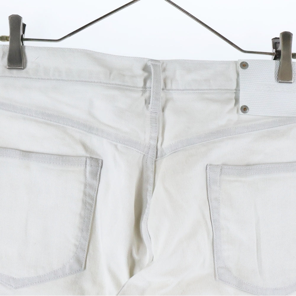 ISAMU KATAYAMA BACKLASH(イサムカタヤマバックラッシュ) コットン ストレッチ ストレート スキニーパンツ ホワイト 1356-01