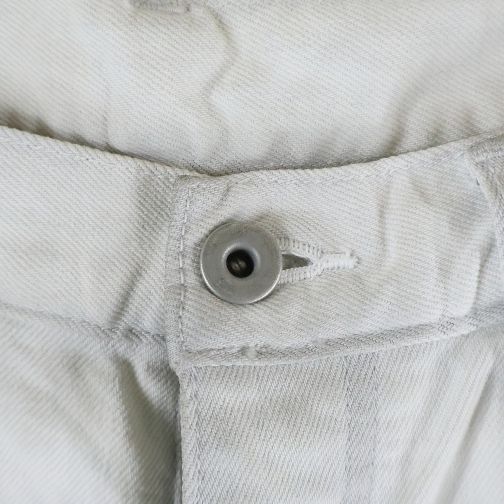 ISAMU KATAYAMA BACKLASH(イサムカタヤマバックラッシュ) コットン ストレッチ ストレート スキニーパンツ ホワイト 1356-01