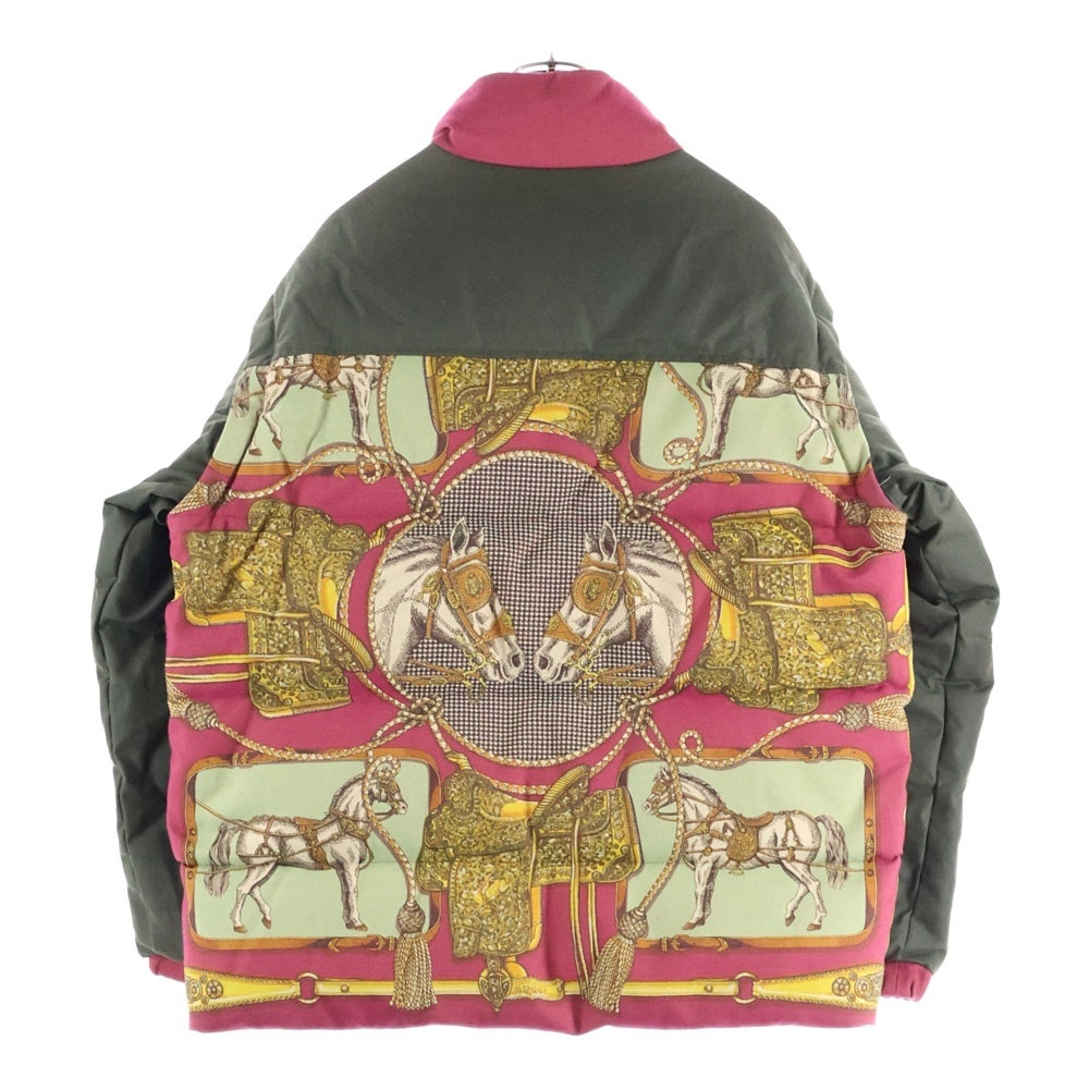 GUCCI(グッチ) BAROQUE PATTERN PUFFER JACKET バロックパターン 2WAY 総柄 中綿ダウンジャケット ダウンベスト レッド/ブラック 595436 Z8AFG