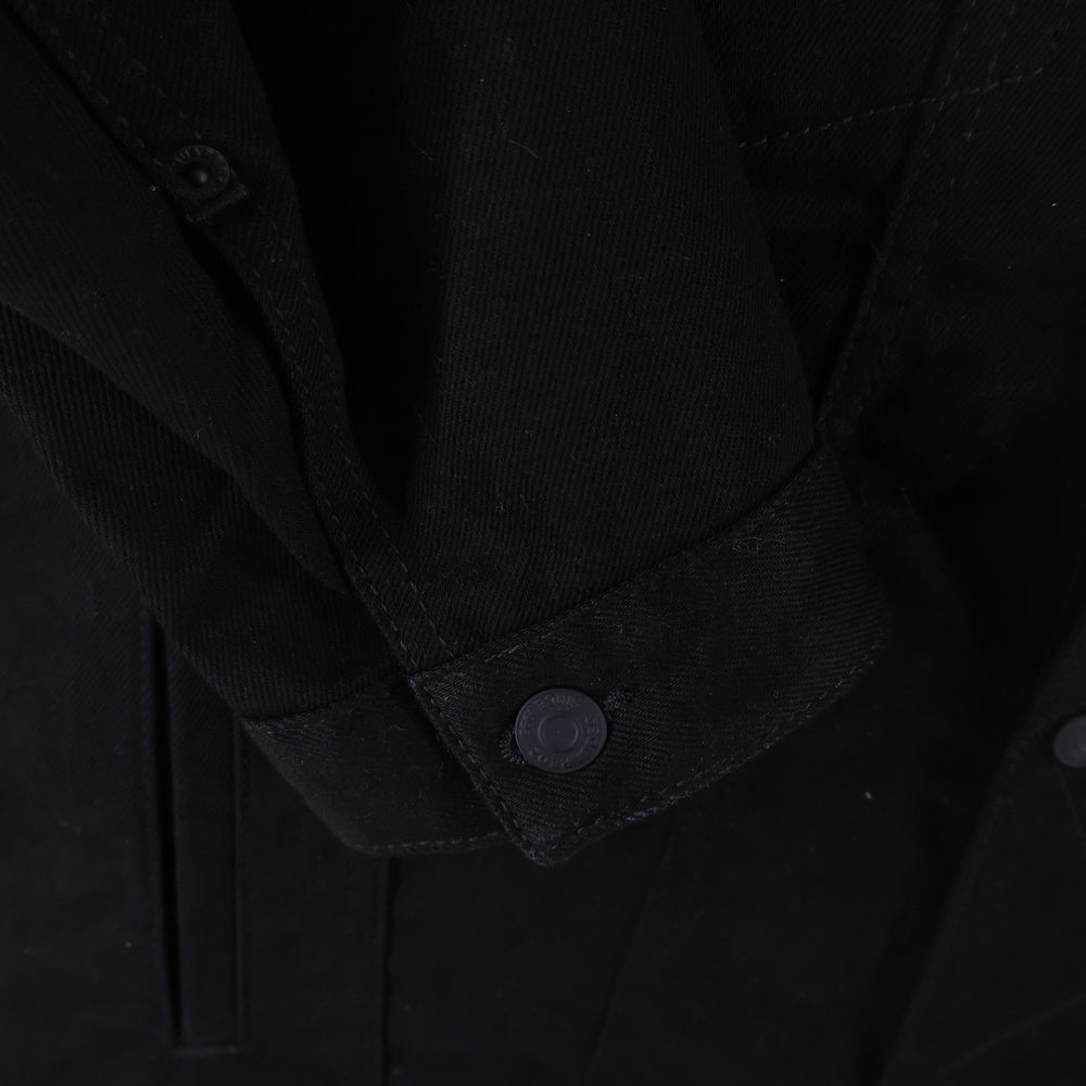 DSQUARED2(ディースクエアード) ×OVO OCTOBER'S VERY OWN バックロゴパッチ フクロウ デニムジャケット ブラック S74AM1120
