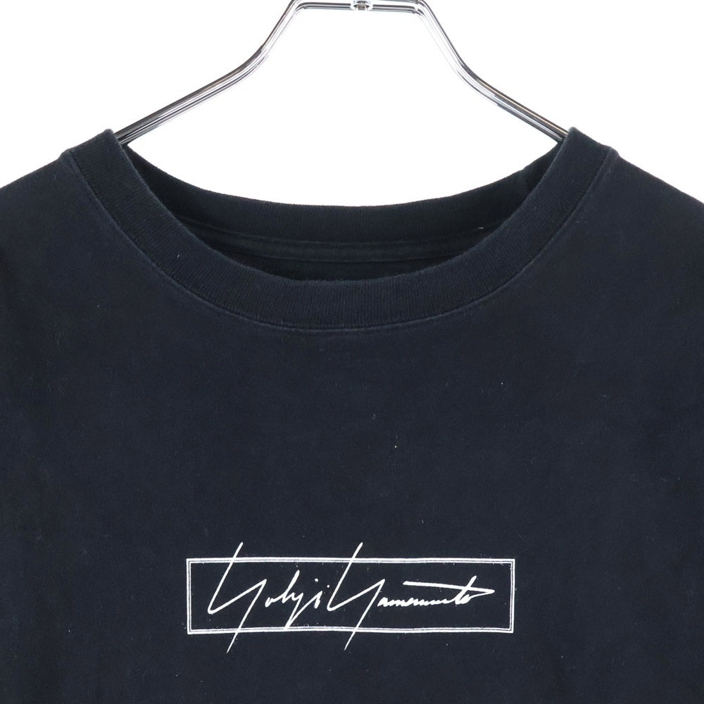 Yohji Yamamoto POUR HOMME(ヨウジヤマモト プールオム) 20SS ×NEW ERA SS COTTON TEE ニューエラ ロゴプリント クルーネック 半袖Tシャツ カットソー ブラック HN-T97-081