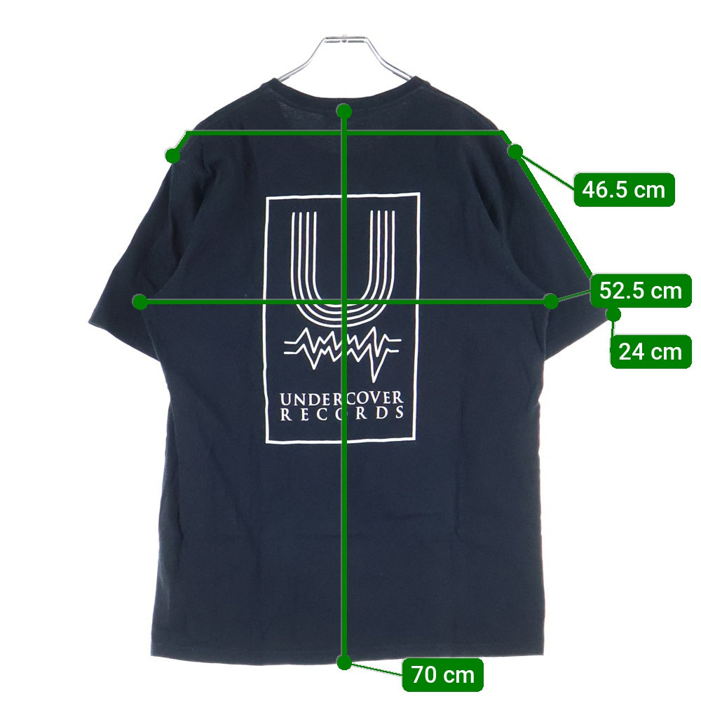 UNDERCOVER(アンダーカバー) RECORDS TEE フロントプリント クルーネック 半袖Tシャツ カットソー ブラック UCU9807