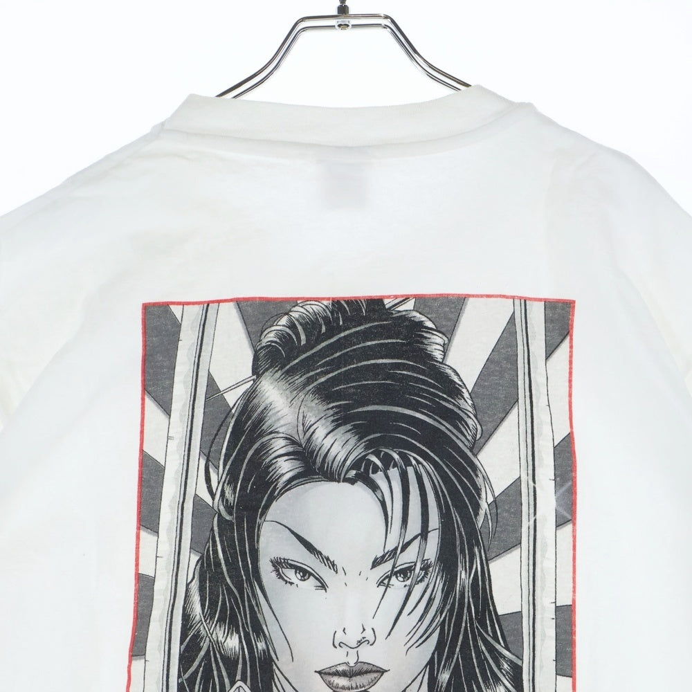 VINTAGE(ヴィンテージ) 90S SHI ANA ISHIKAWA anvilタグ クルーネック半袖Tシャツ カットソー ホワイト