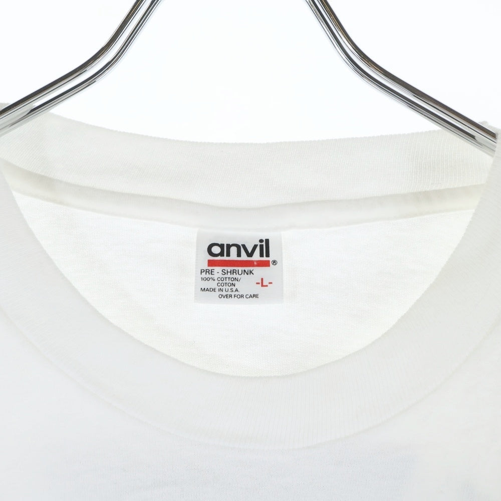 VINTAGE(ヴィンテージ) 90S SHI ANA ISHIKAWA anvilタグ クルーネック半袖Tシャツ カットソー ホワイト