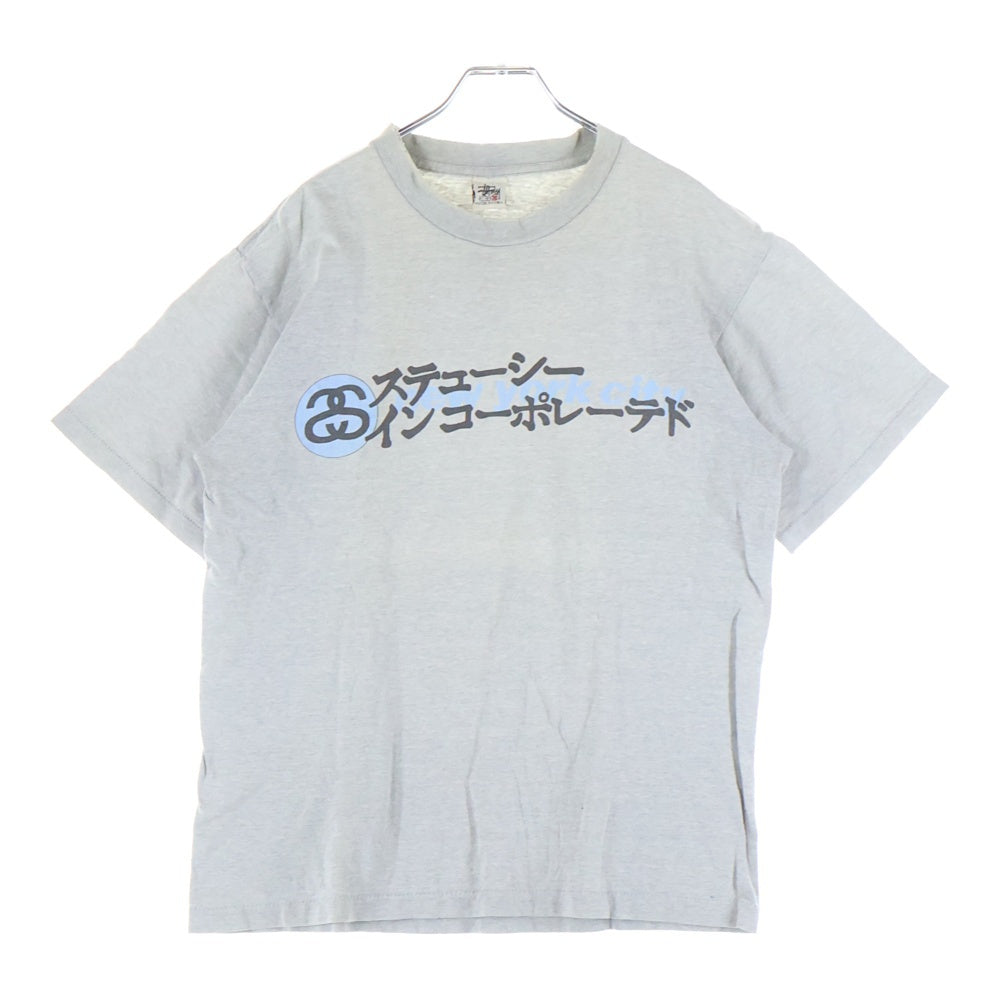 STUSSY(ステューシー) 90S OLD STUSSY ヴィンテージ オールド ステューシーインコーポレーテド クルーネック半袖Tシャツ カットソー グレー