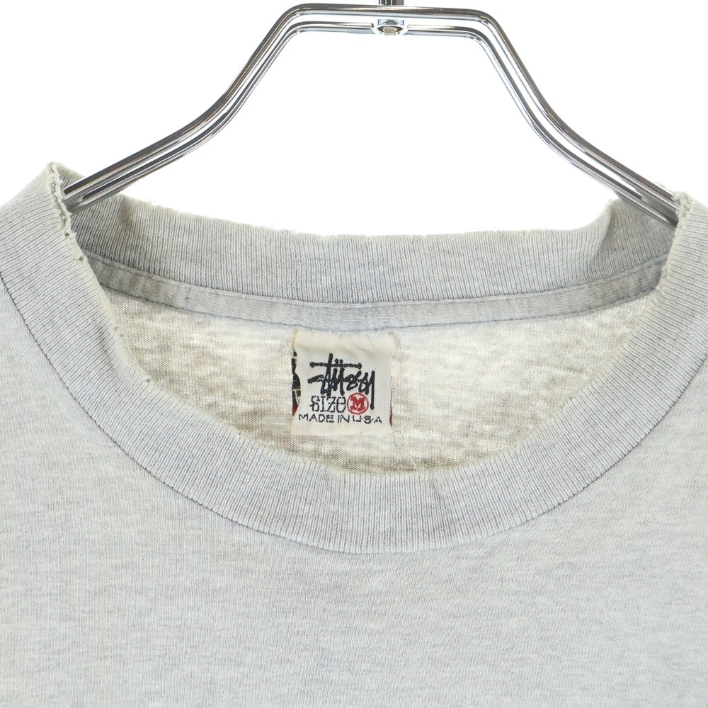 STUSSY(ステューシー) 90S OLD STUSSY ヴィンテージ オールド ステューシーインコーポレーテド クルーネック半袖Tシャツ カットソー グレー