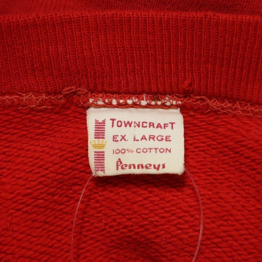 PENNEYS TOWNCRAFT(ぺニーズタウンクラフト) 60S ラグラン クルーネック スウェットトレーナー レッド