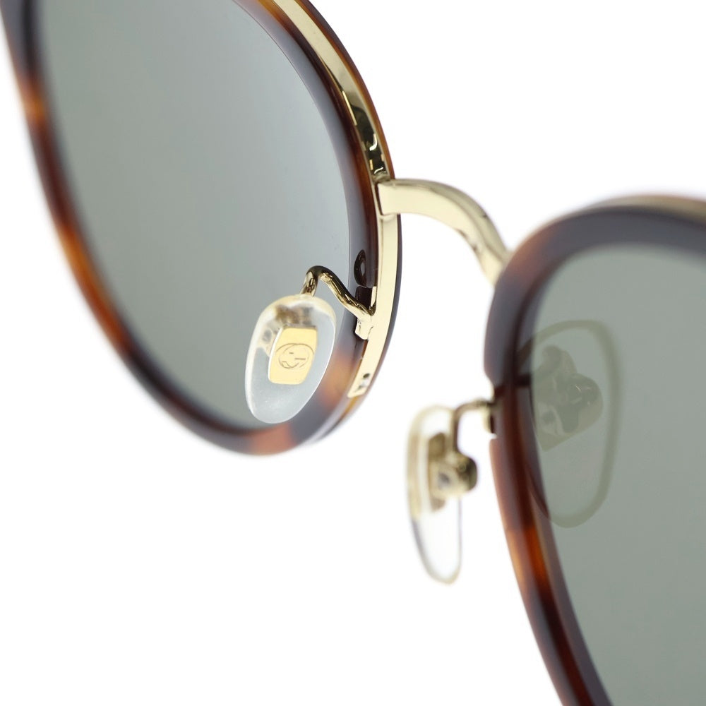 GUCCI(グッチ) サイドインターロッキングG アジアンフィット サングラス メガネ アイウェア ブラウン/ゴールド GG0077SK