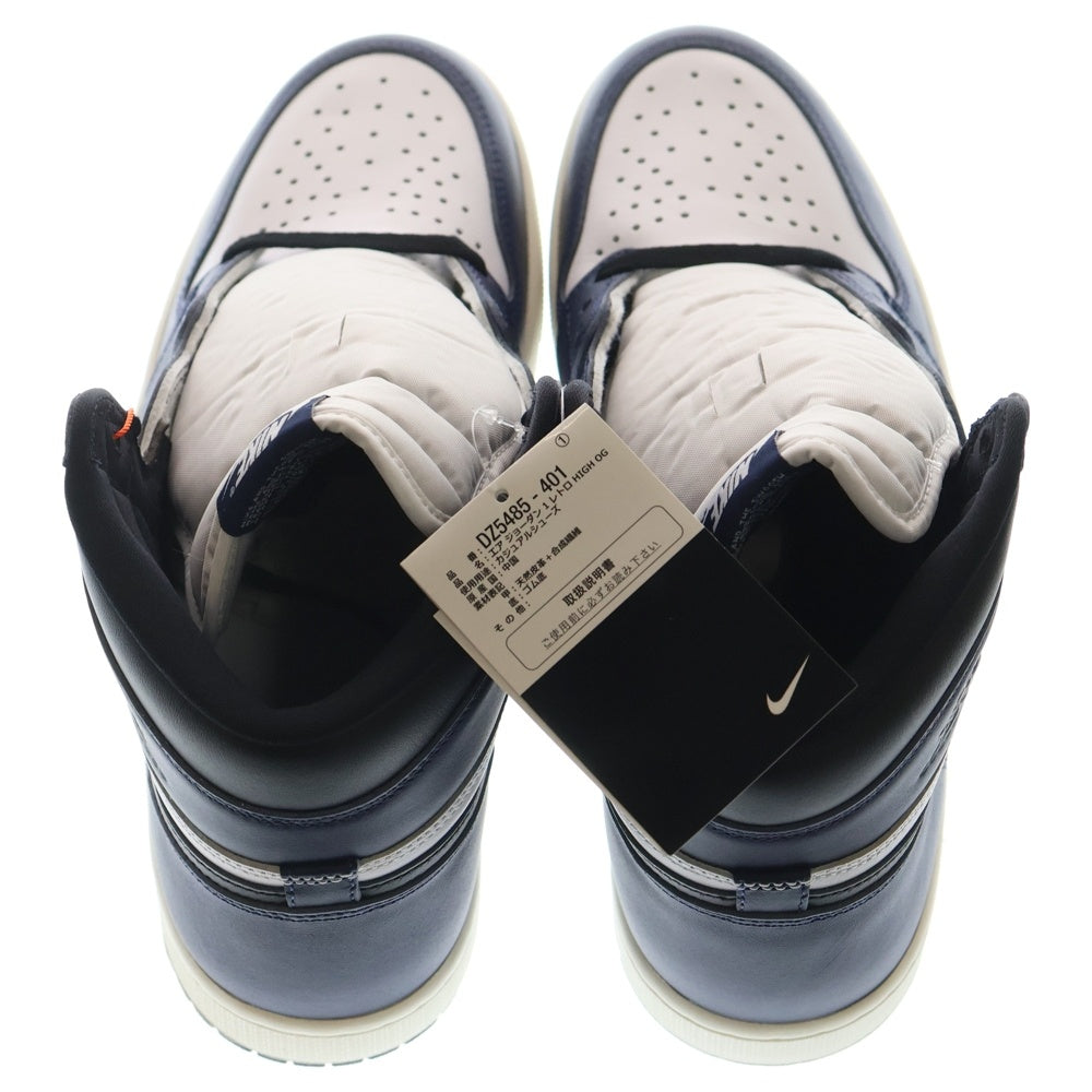 NIKE(ナイキ) AIR JORDAN 1 RETRO HIGH OG MIDNIGHT NAVY エア ジョーダン1 レトロ ミッドナイト ハイカットスニーカー ネイビー/ホワイト US10.5/28.5cm DZ5485-401