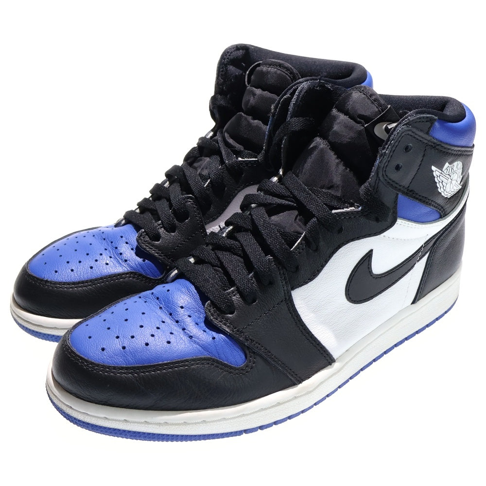 NIKE(ナイキ) AIR JORDAN 1 RETRO HIGH OG ROYAL TOE エア ジョーダン 1 レトロ ロイヤル トゥ ハイカットスニーカー ブルー/ブラック/ホワイト US10.5/28.5cm 555088-041